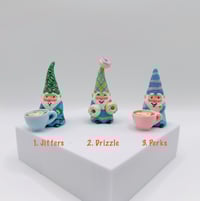 Image 1 of Jitters, Drizzle and Perks - gnomes with coffee and donuts