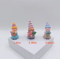 Image 1 of Flower Girl Gnomes Hilda, Willa and Mabel 