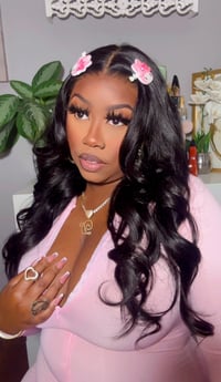 Image 1 of Jet Black 13x4 HD Lace Front Body Wave Wig 24” 