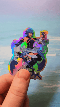 Image 2 of Cool Girl - Aqua Sticker