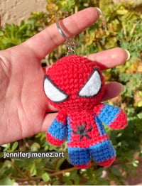 Image 2 of Crochet SpiderVenom Keychain 
