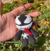 Image 3 of Crochet SpiderVenom Keychain 