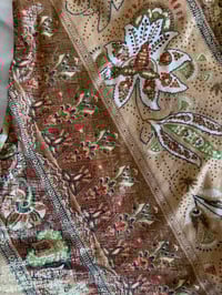 Image 6 of Vintage Y2K rare champagne  gold floral halter neck with beaded strap detail 