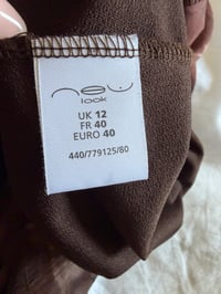 Image 4 of Vintage Y2K asymmetrical hem brown and pink tie dye ruched bust halter neck fairy cami