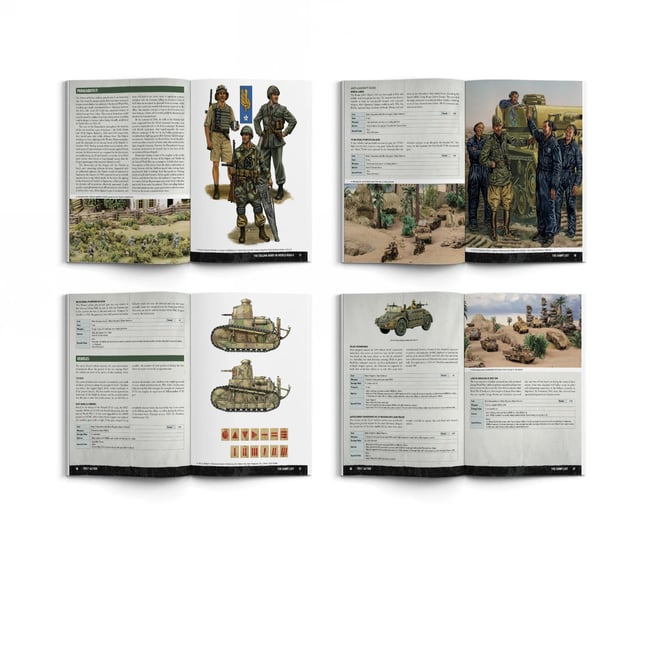 Armies of Italy (3rd ed) with 'Desert Lightning' book miniature