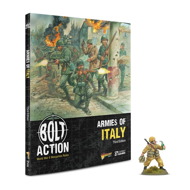 Armies of Italy (3rd ed) with 'Desert Lightning' book miniature