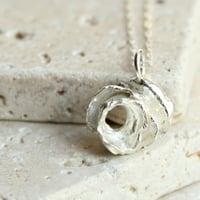 Image 1 of Organic Sterling Silver Circle Pendant