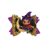 Large Halloween Moon Witch