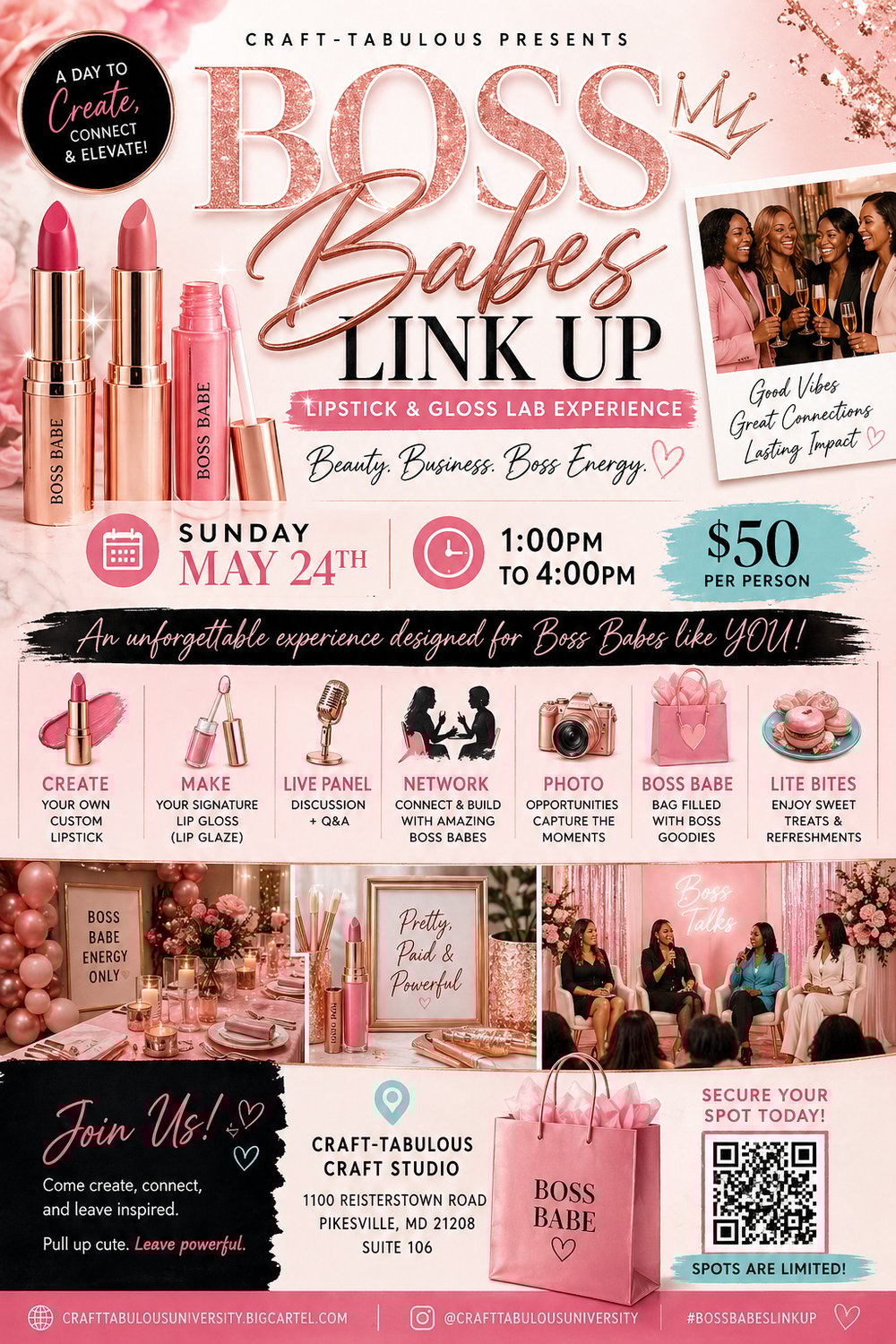 Image of Boss Babes Link up.. Lipstick and lip gloss experience 
