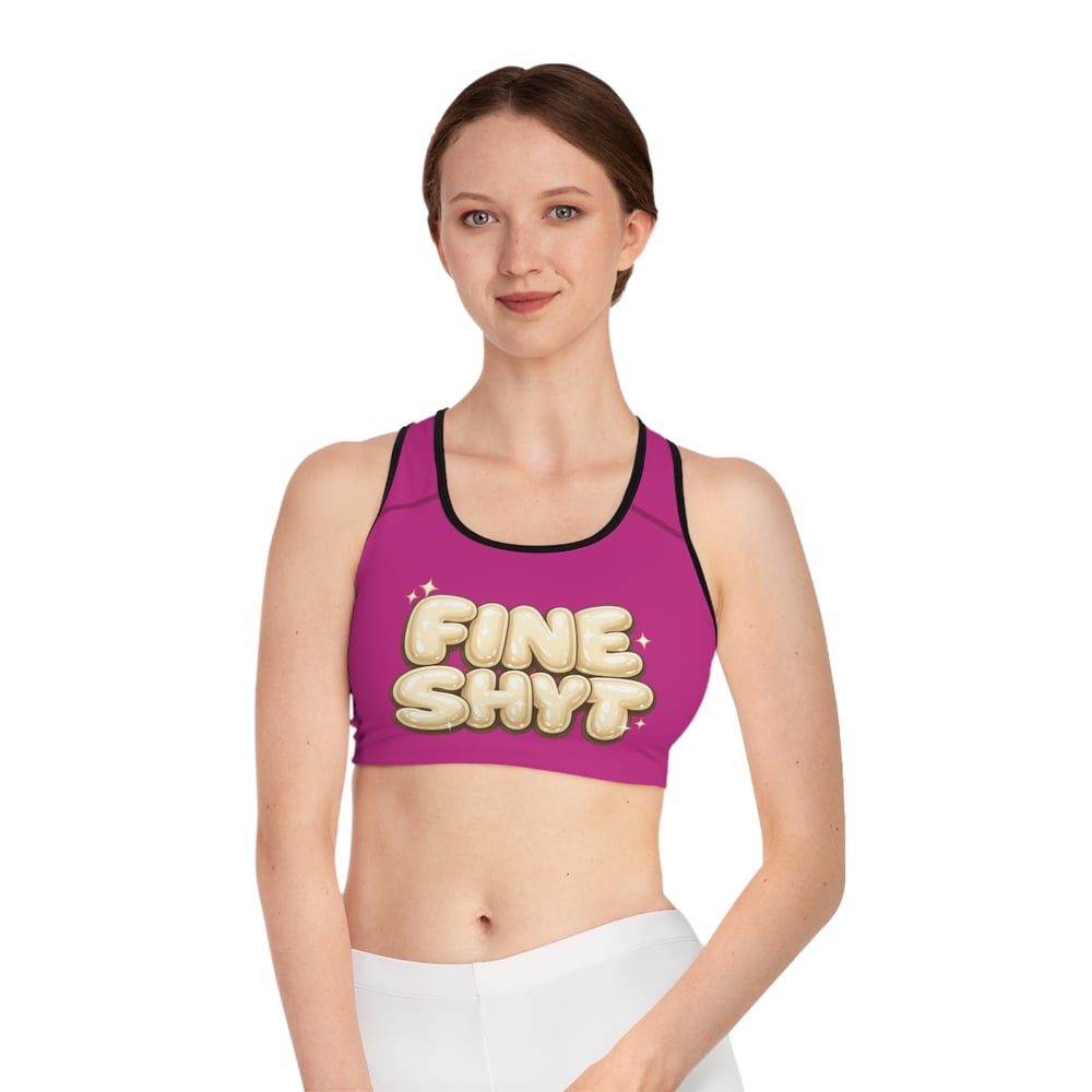 Image of Fine shyt Sports Bra (AOP)