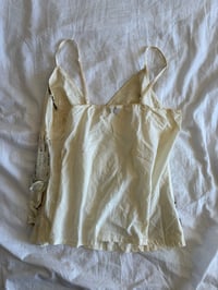 Image 2 of Vintage Y2K cream floral appliqué and multi sequin cami