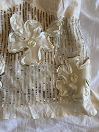 Image 5 of Vintage Y2K cream floral appliqué and multi sequin cami