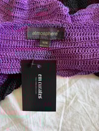 Image 3 of Vintage Y2K purple and black iridescent sequin crochet cami 