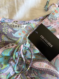 Image 3 of Vintage Y2K pastel paisley ruched bust cami 