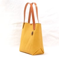 Image 4 of Medium Tote with Hex Base in yellow