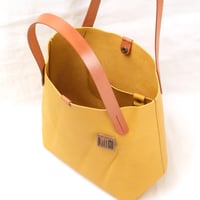 Image 6 of Medium Tote with Hex Base in yellow