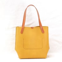 Image 3 of Medium Tote with Hex Base in yellow