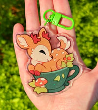 Deer Teacup Keychain