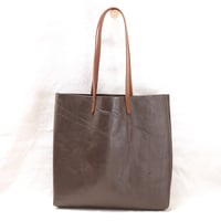 Image 1 of Crumpled Soft Shopping Tote in chocolate