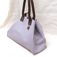 Image 4 of Slouchy 3-panel Tote in light lavender