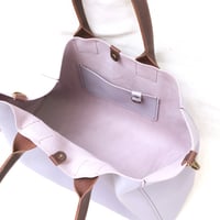 Image 5 of Slouchy 3-panel Tote in light lavender