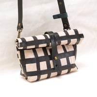 Image 2 of Grid Soft Fanny in black