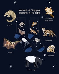 Image 1 of Mammals of Singapore socks