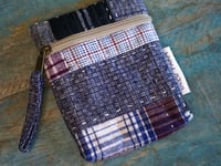 Image 1 of Patchwork Mini Pouch – Card & Keys Essentials Pouch, Mini Fabric Zipper Pouch