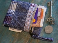 Image 3 of Patchwork Mini Pouch – Card & Keys Essentials Pouch, Mini Fabric Zipper Pouch