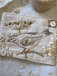 Image 1 of Embroidered Bird Kit Number Three 'Seedheads'