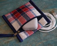 Image 3 of Fabric Square Pouch – Small Essentials Pouch, Accessories & Makeup Bag