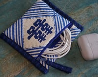 Image 4 of Fabric Square Pouch – Small Essentials Pouch, Accessories & Makeup Bag