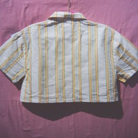 Image 2 of yello and blu stripe croppy