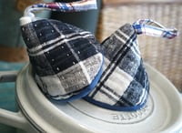 Image 5 of Pair of Vintage Fabric Cone-shaped Pot Holders Kitchen Accessories Cast Iron Caps