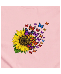 Image 1 of Petals & Painted Wings Sunflower & Butterfly T-Shirt