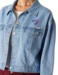 Image 2 of Cropped Toronto Blue Jays Vintage Denim Jacket