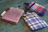 Image 1 of Handmade Fabric Mini Wallet, Card & Keys Essentials Pouch with Snap Hook