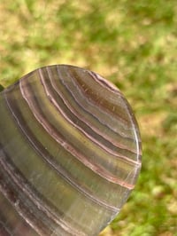 Image 7 of Banded Fluorite Heart on Stand #2