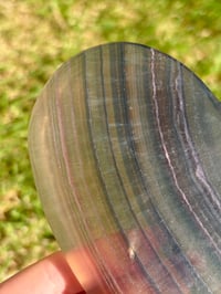 Image 8 of Banded Fluorite Heart on Stand #2