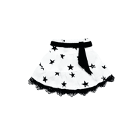 CANDY SEMI-SHEER WHITE MIDI STAR SKIRT