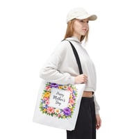 Image 3 of Mother's Day Floral Tote Bag — "Happy Mother's Day" Gift Bag