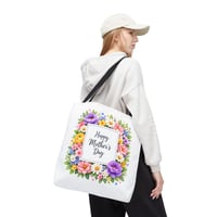Image 4 of Mother's Day Floral Tote Bag — "Happy Mother's Day" Gift Bag