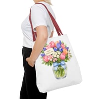 Image 13 of Mother's Day Floral Tote Bag – Bouquet in Vase with "Happy Mother's Day" Card