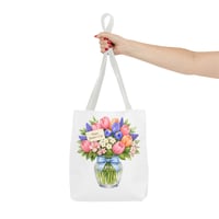 Image 15 of Mother's Day Floral Tote Bag – Bouquet in Vase with "Happy Mother's Day" Card