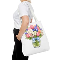 Image 19 of Mother's Day Floral Tote Bag – Bouquet in Vase with "Happy Mother's Day" Card