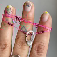 Image 1 of pink petal flower necklace