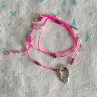 Image 2 of pink petal flower necklace