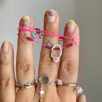 Image 5 of pink petal flower necklace