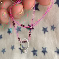 Image 6 of pink petal flower necklace