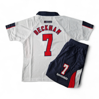 Image 3 of Eng 1998 Beckham kids retro kit